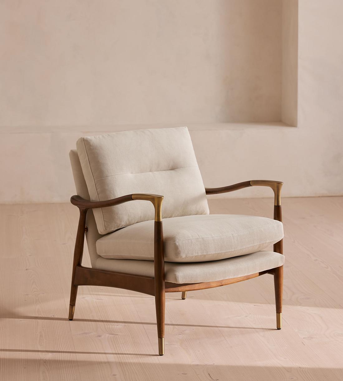 Theodore Armchair - Linen - Natural  - Listing - Image 1