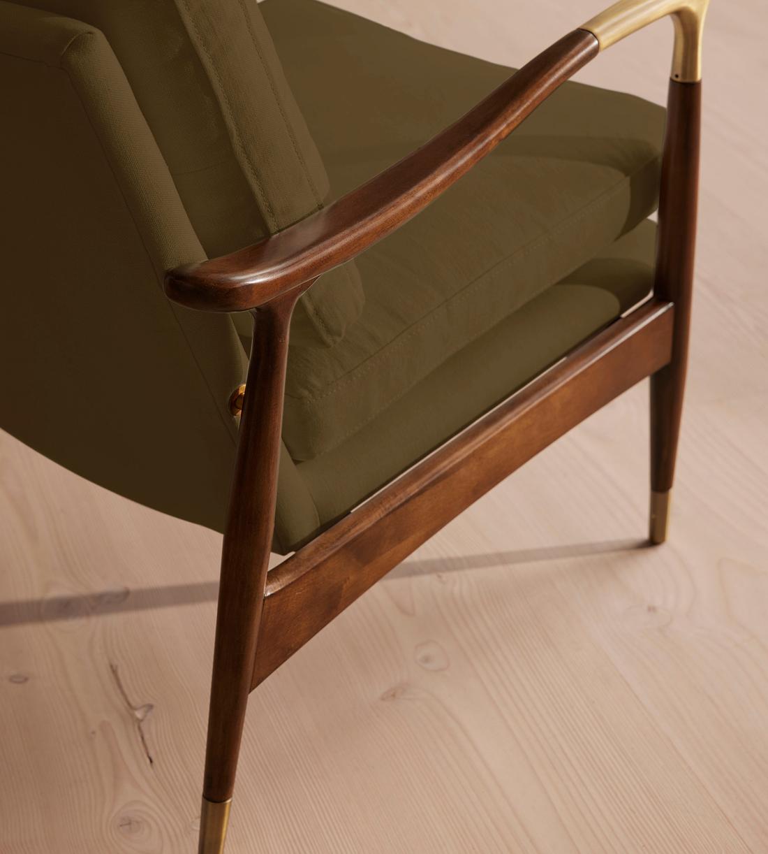Theodore Armchair - Linen - Olive - Images - Image 8