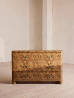Warwick Six Drawer Dresser - Mappa Burl - Listing Image
