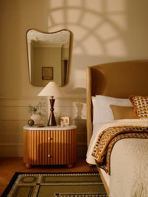 Carlisle Bedside Table - Carrara Marble - Large - Hover Image