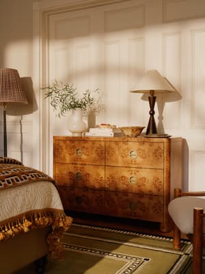 Warwick Six Drawer Dresser - Mappa Burl - Hover Image
