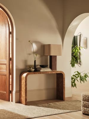 Remi Rectangle Table Lamp - Mappa Burl - Hover Image