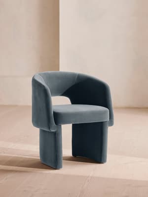 Morrell Dining Chair - Velvet - Grey Blue - Listing Image