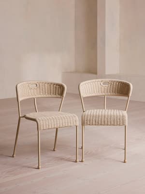 Pair of Lisson Outdoor Dining Chairs - Natural - Hover Image