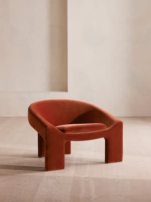 Dafne Armchair - Velvet - Rust - Hover Image