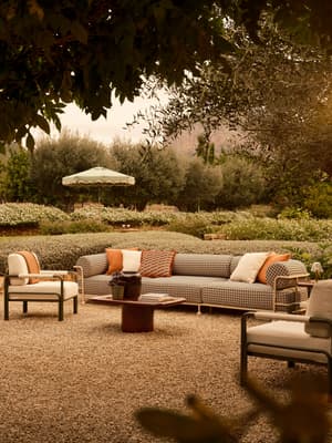 Gaspard Five-Seater Sofa - Geometric - Monochrome - Hover Image