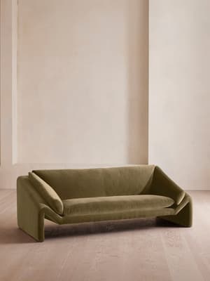 Amble Three Seater Sofa - Velvet - Lichen - Listing Image