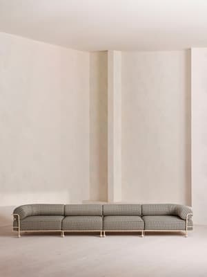 Gaspard Five-Seater Sofa - Geometric - Monochrome - Listing Image