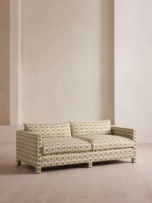 Ashford Three Seater Sofa - Ikat Stripe - Olive - Listing Image