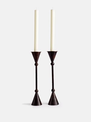 Bruyere Candle Holders Patina Brass - Set of Two - Large - Listing Image