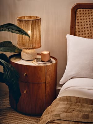 Andrea Bedside Table - Carrara Marble - Hover Image