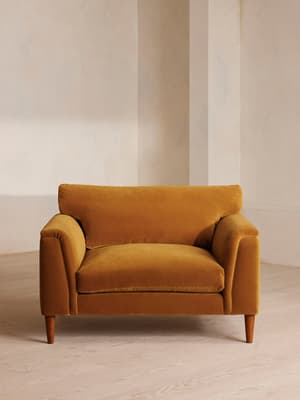 Reya Loveseat - Velvet - Mustard - Listing Image