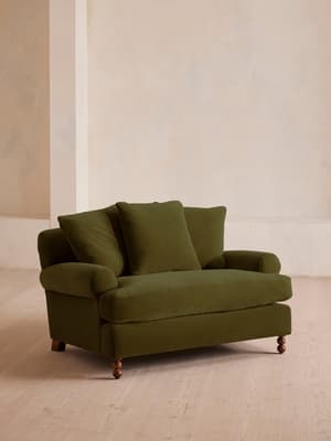 Audrey Loveseat - Velvet - Olive - Hover Image