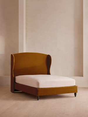 Rivas Bed - King - Velvet - Mustard - Listing Image