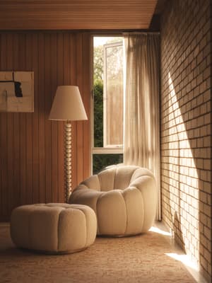 Garret Footstool - Boucle - Listing Image