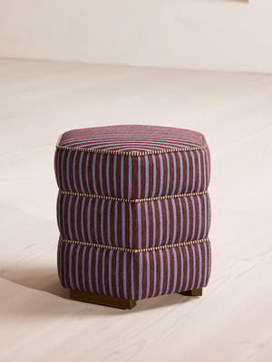 Lyla Footstool - Kortini Stripe - Hover Image
