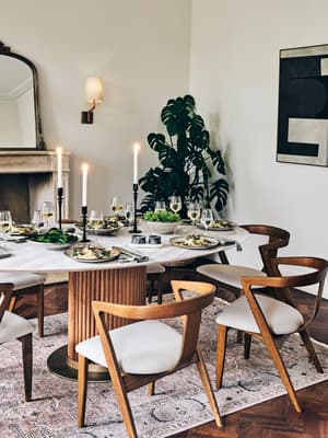 Murcell Oval Dining Table - Carrara Marble - Hover Image