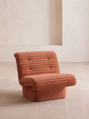 Ewan Armchair - Antique Rose Velvet - Hover Image
