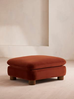 Vivienne Ottoman - Velvet Rust - Hover Image