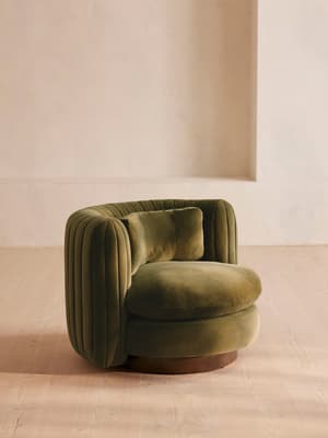 Vivienne Armchair - Velvet - Olive - Listing Image