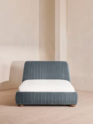 Vivienne Bed - King - Velvet - Grey Blue - Hover Image