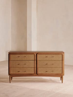 Oscar Cane & Oak 6 Drawer Dresser - Hover Image
