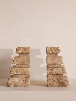 Alderman Emperador Bookends - Hover Image