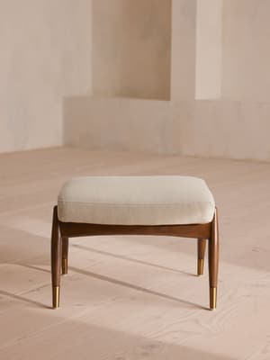 Theodore Footstool - Linen - Natural - Listing Image