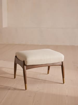 Theodore Footstool - Linen - Natural - Hover Image