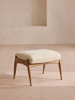 Theodore Footstool - Boucle - Natural - Listing Image
