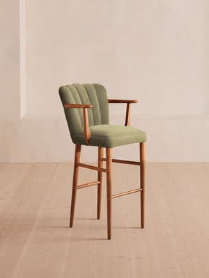 Mae Barstool - Velvet - Lichen - Hover Image