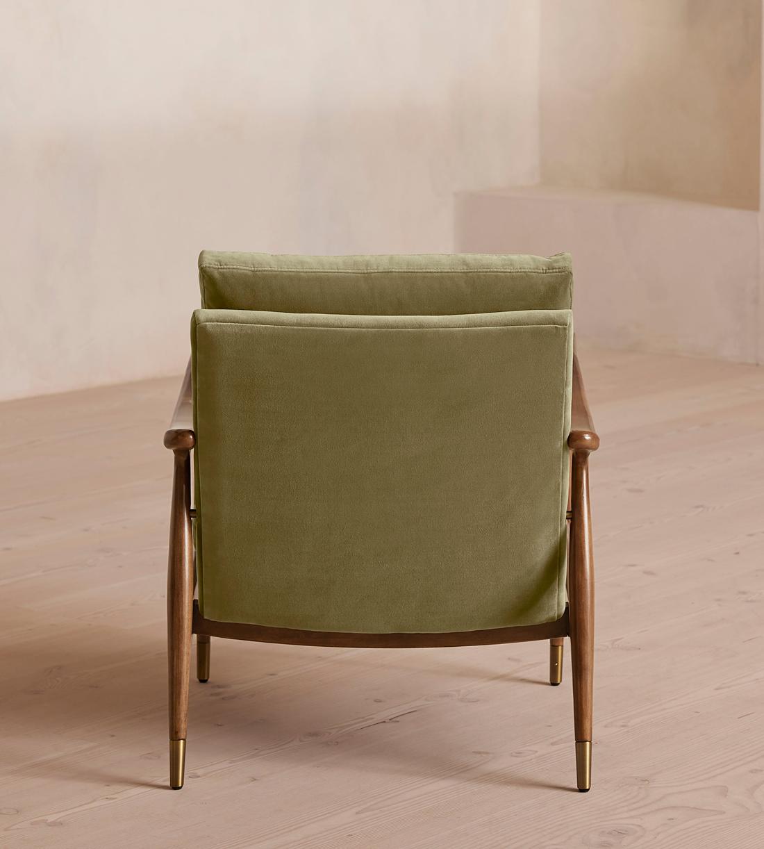 Theodore Armchair - Velvet - Lichen - Images - Image 3