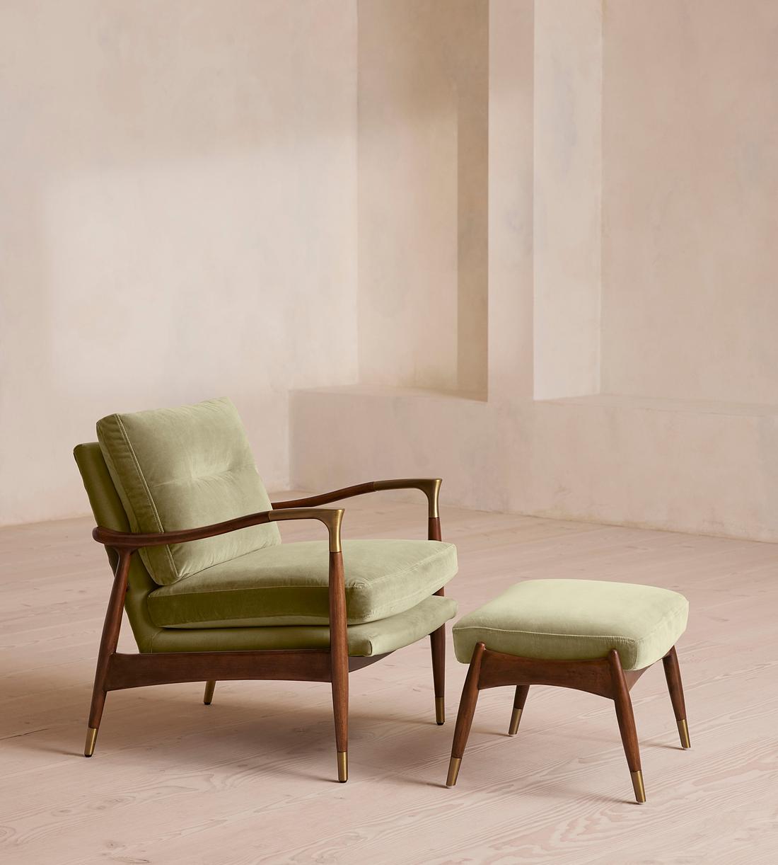 Theodore Armchair - Velvet - Lichen - Images - Image 4