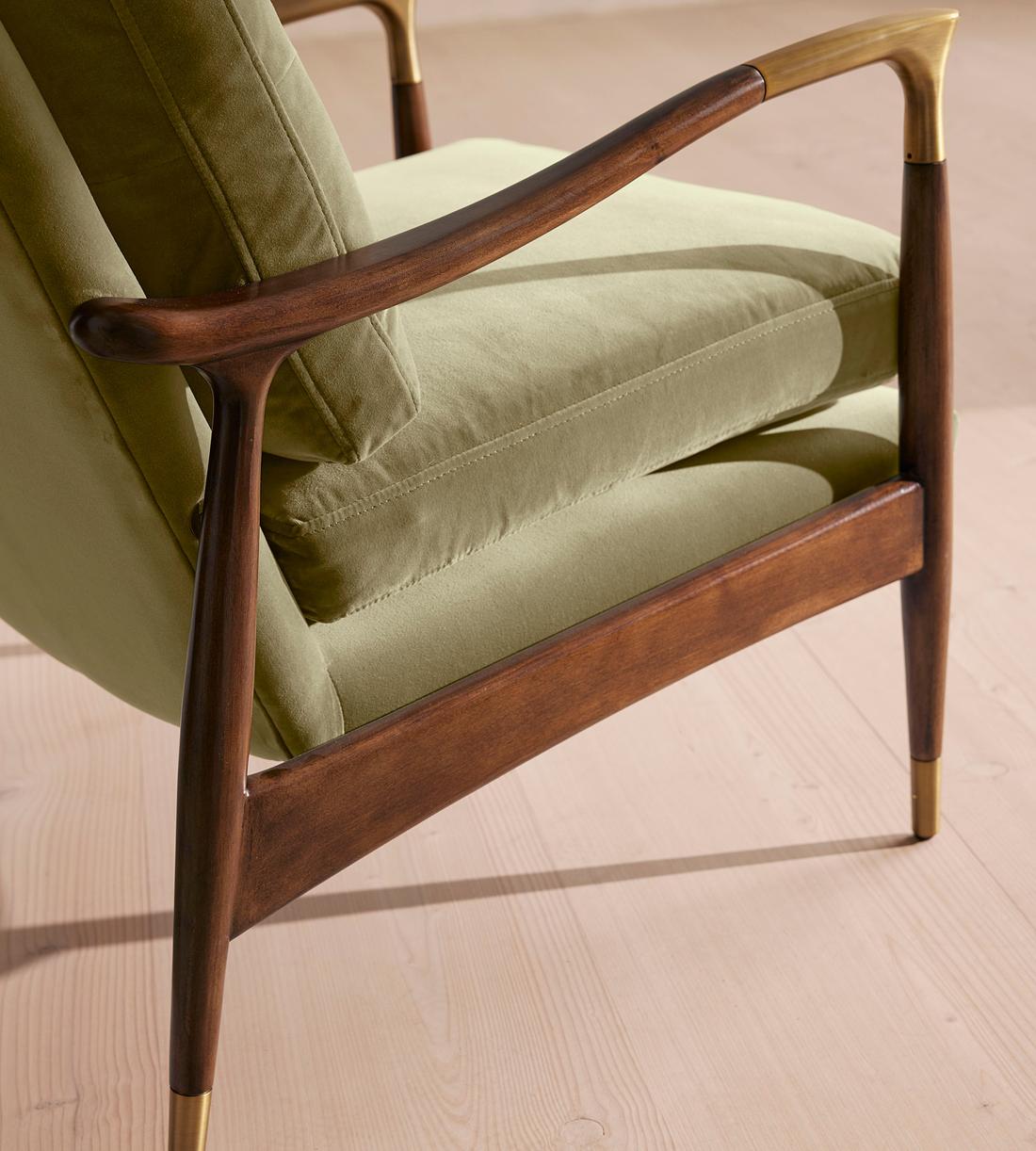 Theodore Armchair - Velvet - Lichen - Images - Image 6
