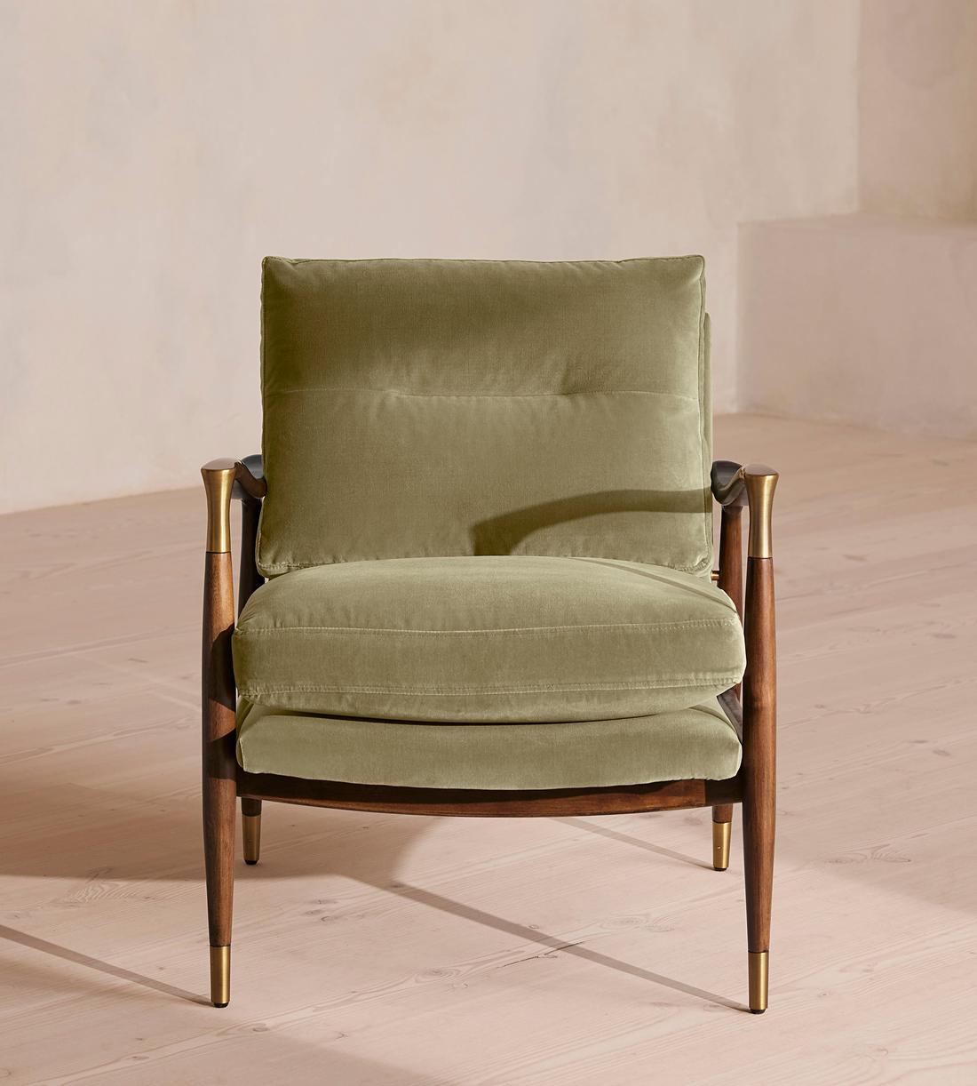 Theodore Armchair - Velvet - Lichen - Listing - Image 1