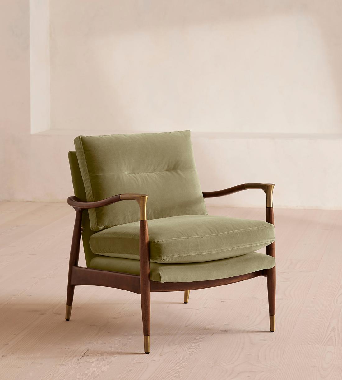 Theodore Armchair - Velvet - Lichen - Listing - Image 2
