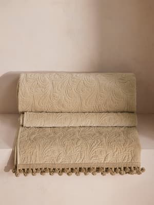 Obie Bedspread Cream - 230 x 230cm - Hover Image