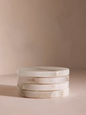 Hanson Coasters - Alabaster - Set of Four - Listing Image