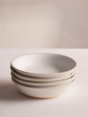 Morley Pasta Bowl - White - Set of Four - Hover Image