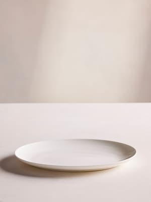 House Oval Dish - Large - Bone China - White - Listing Image