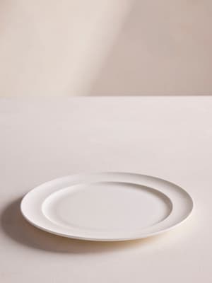 House Serving Plate - Bone China - White - Hover Image