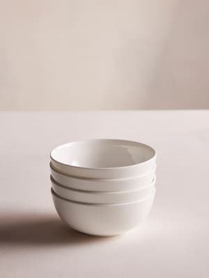 House Soup Bowl - Bone China - White - Set of Four - Hover Image
