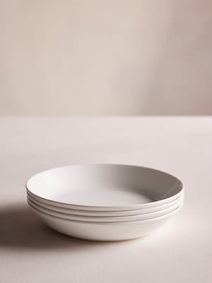 House Low Bowl - Bone China - White - Set of Four - Listing Image