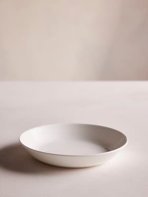 House Low Bowl - Bone China - White - Set of Four - Hover Image
