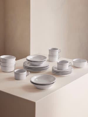 Hillcrest White 20 Piece Dinnerware Set - Hover Image