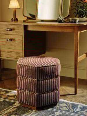 Lyla Footstool - Kortini Stripe - Listing Image