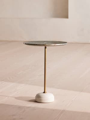 Fleet Side Table - Medium - Verde Bosque Marble - Listing Image