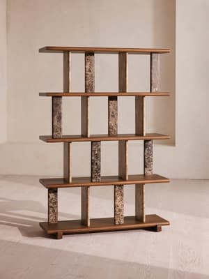 Cassius Shelving - Light and Dark Emperador Marble - Hover Image