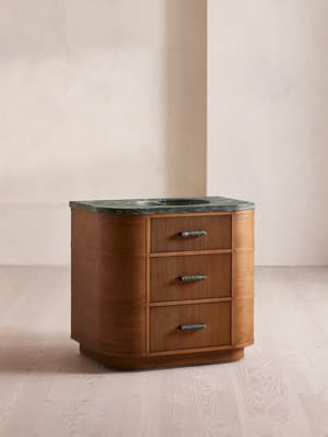 Witley Single Vanity Unit - Napoli Green Marble - Hover Image