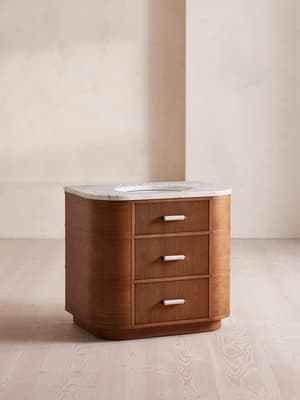 Witley Single Vanity Unit - Carrara Marble - Hover Image
